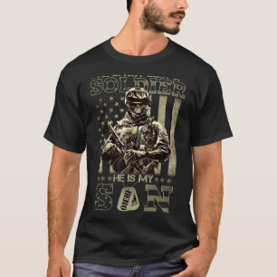 Camiseta Pai Militar Ele não é apenas um Soldado. Ele é meu