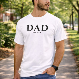 Camiseta Pai Minimalista Moderno Estabelecido