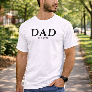 Camiseta Pai Minimalista Moderno Estabelecido