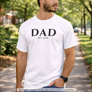 Camiseta Pai Minimalista Moderno Estabelecido
