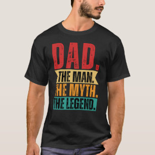 Camiseta Pai mito lenda lenda engraçada retrô angustiado