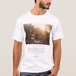 Camiseta Pai moderno e fotografia da filha engraçada