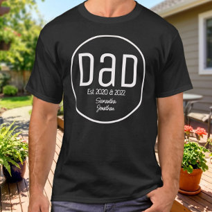 Camiseta Pai Moderno Estabeleceu Nomes Simples para os Filh