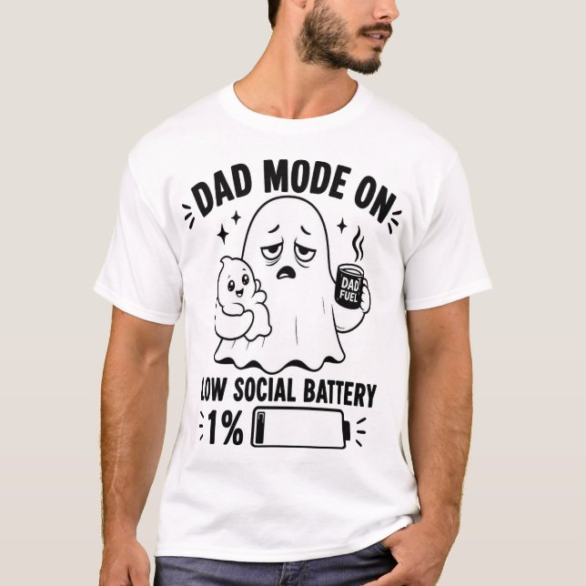 Camiseta Pai Modo Ativado Fantasma (Frente)