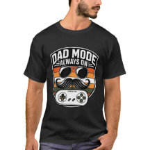 Camiseta Pai Modo Sempre Ativo Retro Gamer Dad