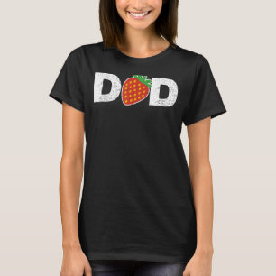 Camiseta Pai Morango Fruitário Eu Amo Pai Dia do Pai