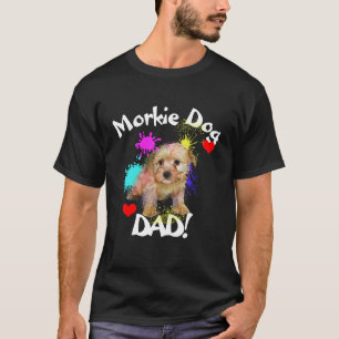 Camiseta Pai Morkie Dog Melhor Pai De Cachorro Nunca