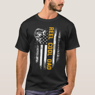 Camiseta Pai Muito Legal Bandeira Americana Pesca Dia dos P
