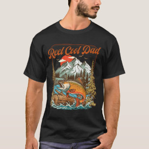 Camiseta Pai muito legal de pesca vintage truta arco-íris