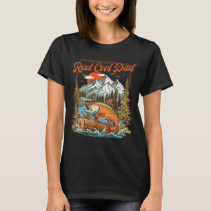 Camiseta Pai muito legal engraçado pescador de peixes color