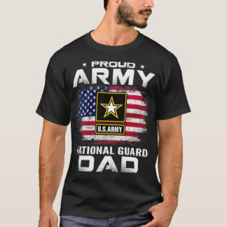 Camiseta Pai Nacional Do Exército Orgânico Com Bandeira Ame