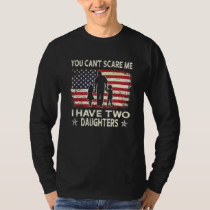 Camiseta Pai Não Me Assusta Eu Tenho Duas Filhas Dia de os