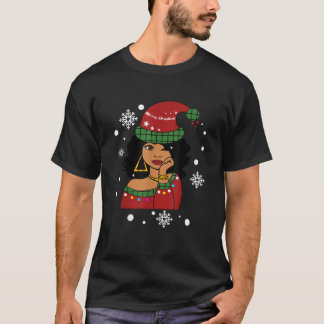 Camiseta Pai Natal Africano Americano