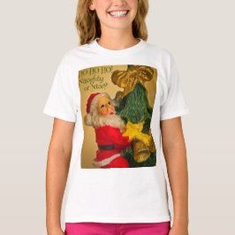 Camiseta Pai Natal Personalizado na Vintage da Árvore de Na