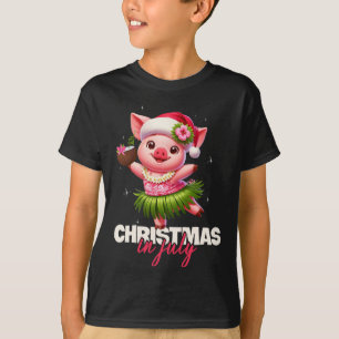 Camiseta Pai Natal Porco Havaiano Natal Em Julho Praia S