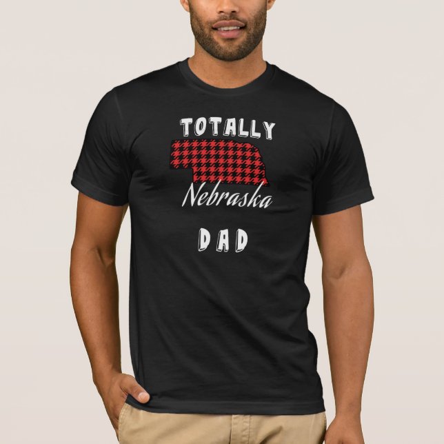 Camiseta PAI NEBRASKA Estado de Xadrez de Buffalo (Frente)