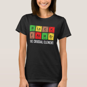 Camiseta Pai Negro A Química do Dia do Pai do Elemento Cruc