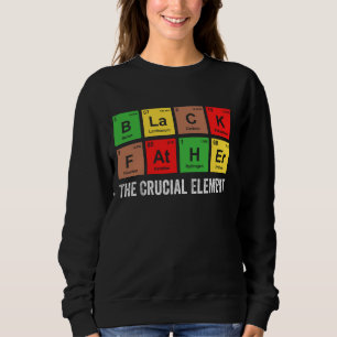 Camiseta Pai Negro A Química do Dia do Pai do Elemento Cruc