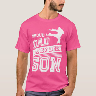 Camiseta Pai Negro Belinto Negro Filho Karate Pai Engraçado