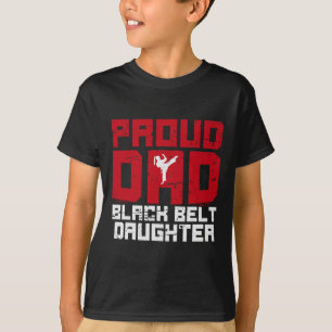 Camiseta Pai Negro Filha Engraçada Pai de Karate Gordura