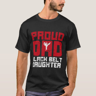 Camiseta Pai Negro Filha Engraçada Pai de Karate Gordura