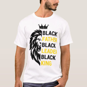 Camiseta Pai negro líder negro rei negro