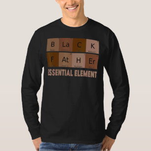 Camiseta Pai Negro O Elemento Essencial Mesa Periódica