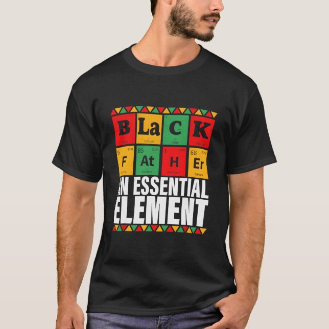 Camiseta Pai Negro O Elet Essencial Dia Dos Pais (Frente)