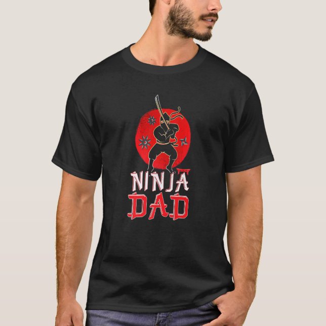 Camiseta Pai Ninja Ninja Acessórios Ninja Figurino D (Frente)