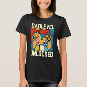 Camiseta Pai Nível do Novo papai Desbloqueado Anunciante de