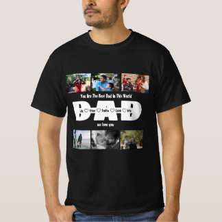Camiseta Pai, Nós Amamos Você – Dia dos Pais 6 Foto Colagem