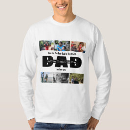 Camiseta Pai, Nós Amo-Te - Colagem Fotográfica Do Dia de os