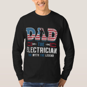 Camiseta Pai O eletricista O Mito A Lenda D do Pai