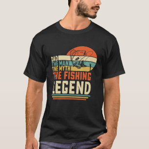 Camiseta Pai O Homem O Mito A Lenda Da Pesca Feliz Dia Dos