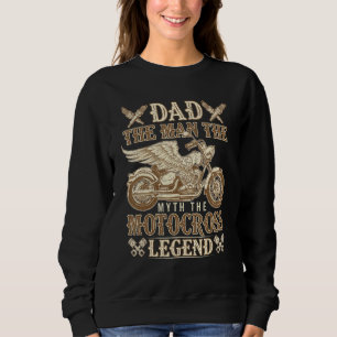 Camiseta Pai O Homem O Mito A Lenda Do Motocross Motoqueiro