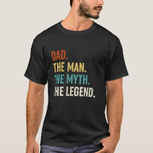 Camiseta Pai O Homem O Mito A Lenda Retro Papá Oferece F