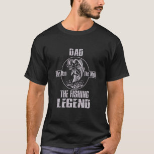 Camiseta Pai O Homem O Mito Lenda Da Pesca Para Pesca