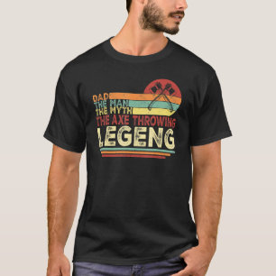 Camiseta Pai O Homem O Mito O Ax Jogando A Lenda