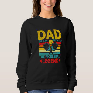 Camiseta Pai O Homem O Mito O Ícone do Pickleball Ilustr