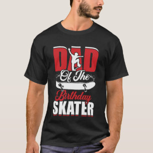 Camiseta Pai O Menino E A Menina Do Skate No Aniversário Fe