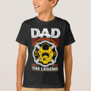 Camiseta Pai O Mito Lenda Presente Bombeiro Orgulhoso Bombe