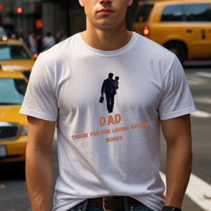 Camiseta Pai, Obrigado por amar sem palavras Masculino