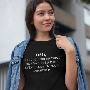 Camiseta Pai Obrigado Por Me Ensinar Como Ser Um Homem