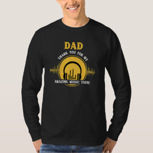 Camiseta Pai Obrigado Por Minha Incrível Música Sabor Pais