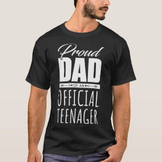 Camiseta Pai Oficial De Adolescente Do Adolescente Orgulhos
