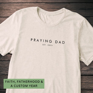 Camiseta Pai Orando Ano Est. Cristão Moderno Minimalista