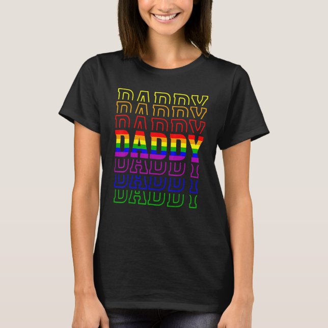 Camiseta Pai Orgulho Gay Lgbt Pai lésbica Lgbt (Frente)