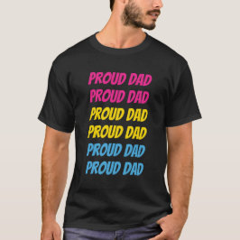 Camiseta Pai Orgulho Pansexual LGBTQ Repetitivo