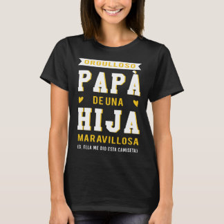 Camiseta Pai Orgulhoso da Filha Maravilhosa Dia dos Pais
