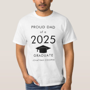 Camiseta Pai orgulhoso da Tipografia Negra do Boné 2025
